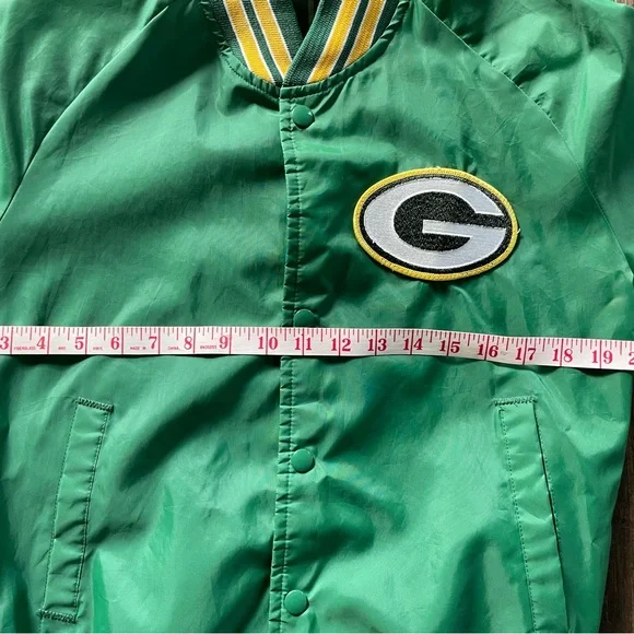 Vintage Chalk Line Green Bay Packers Satin Bomber Jacket - Picture 4 of 7